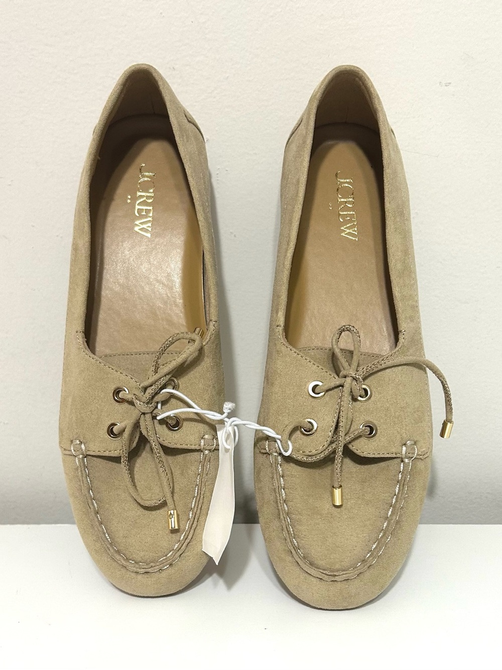 NWT Women’s Tan Suede J. Crew Boat Shoes